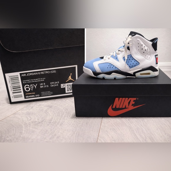 jordan 6 black and light blue
